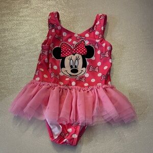 Pink Minnie Mouse Tutu Swimsuit NWOT
